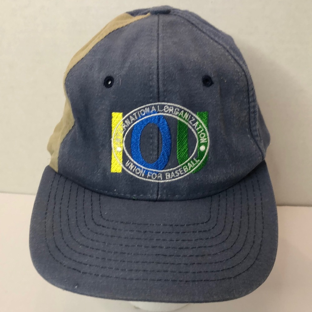 IOU International Organization Union for Baseball Denim Blue Snap Back Cap